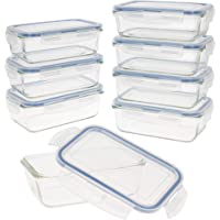 Los mejores  - AKTIVE 43 Set 8 contenedores Alimentos herméticos- Vidrio- 19 x 13.5 x 6.5 cm- 800 ml